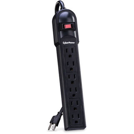 CyberPower CSB606 protector de sobretensión 6 enchufes 6 pies negro