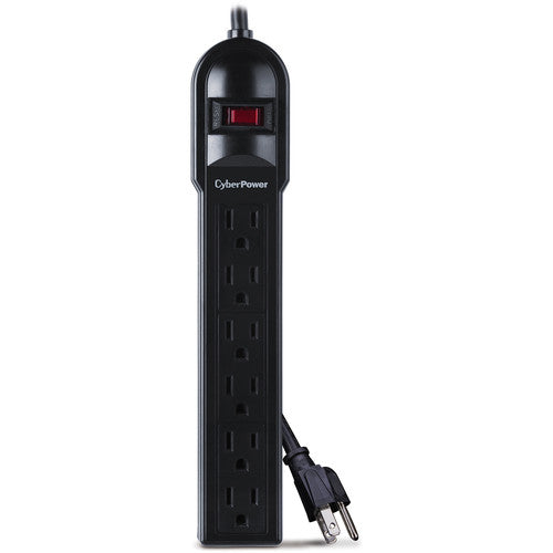 CyberPower CSB606 protector de sobretensión 6 enchufes 6 pies negro
