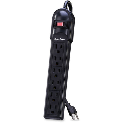 CyberPower CSB606 protector de sobretensión 6 enchufes 6 pies negro