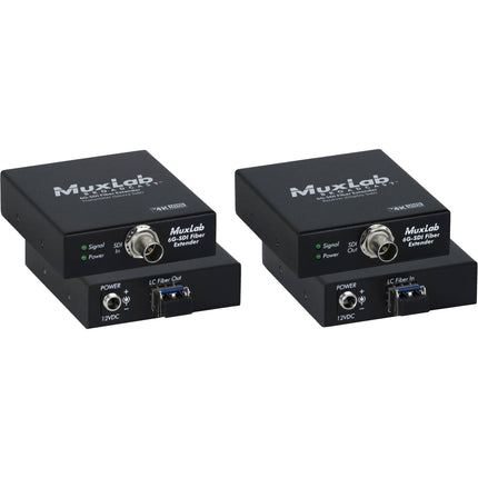 MuxLab Kit Extensor 6G-SDI sobre Fibra Óptica Monomodo LC 60 000 ft