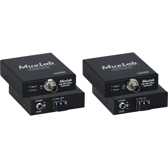 MuxLab Kit Extensor 6G-SDI sobre Fibra Óptica Monomodo LC 60 000 ft