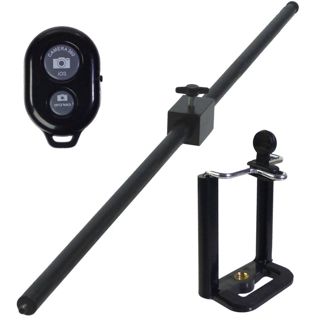 ALZO Smartphone Horizontal Mount para fotografía con control Bluetooth y soporte para móviles hasta 3 pulgadas