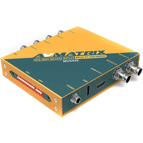 AVMATRIX 3G-SDI Quad Split Multivisor 11 formatos salida 16 diseños predeterminados