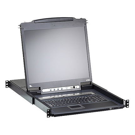 ATEN 16 Puertos PS2 USB VGA Switch KVM IP con Monitor LCD 19" 1280x1024 75Hz