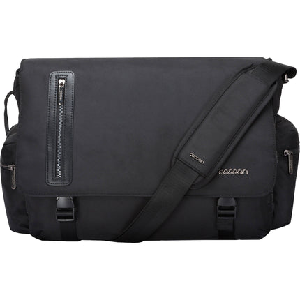 Cocoon 16" Buena Vista Bolsa Mensajero Negra para Laptop con Compartimento Acolchado y Nylon Resistente al Agua