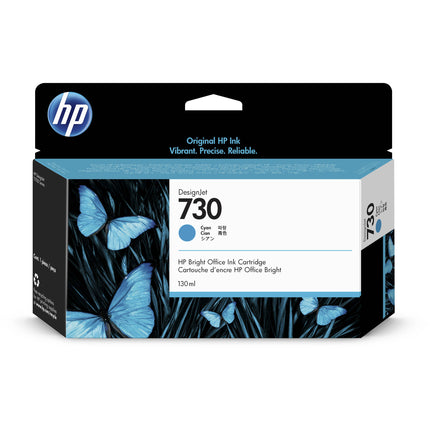 Cartucho de Tinta Cyan HP 730 130mL para Impresora DesignJet T1700