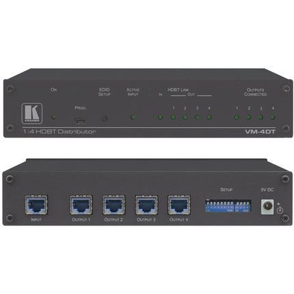 Kramer VM-4DT 1x4 Distribuidor HDBaseT 4K60 4:2:0 con Fuente de Poder