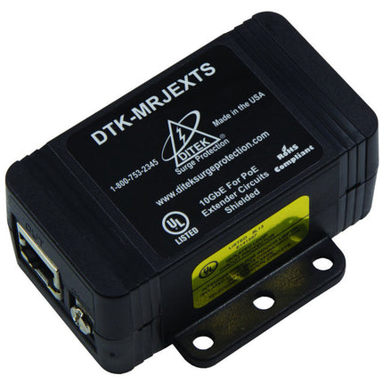 DITEK DTK-MRJEXTS Protección contra sobretensiones para extensores PoE con conectores RJ45 blindados y compatibilidad Cat 5e 6 6A
