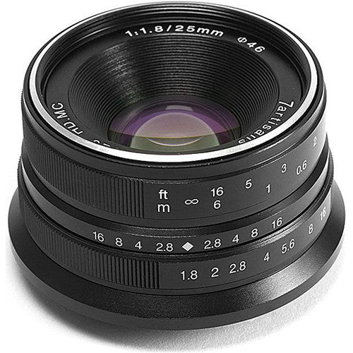 7Artisans 25mm f/1.8 Lente Manual Fujifilm X Distancia 7.1"