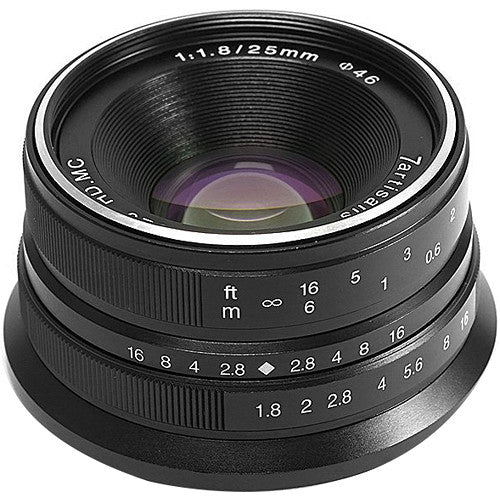 7Artisans 25mm f1.8 Objetivo para Sony E APS-C Manual 7.1 pulgadas distancia mínima de enfoque