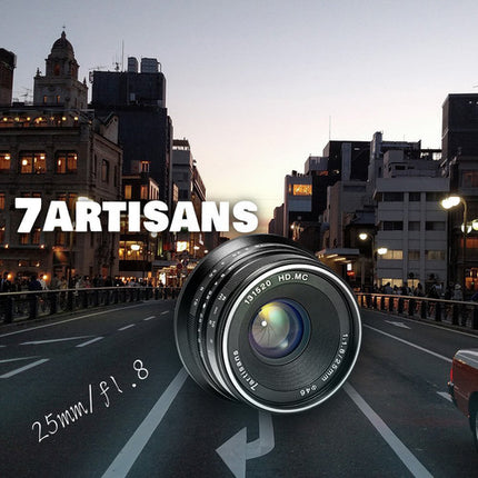 7Artisans 25mm f1.8 Objetivo para Sony E APS-C Manual 7.1 pulgadas distancia mínima de enfoque