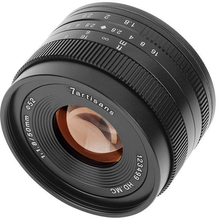 7Artisans 50mm f1.8 Objetivo Fujifilm X Montura X APS-C 75mm
