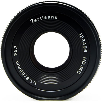 7Artisans 50mm f1.8 Objetivo Fujifilm X Montura X APS-C 75mm