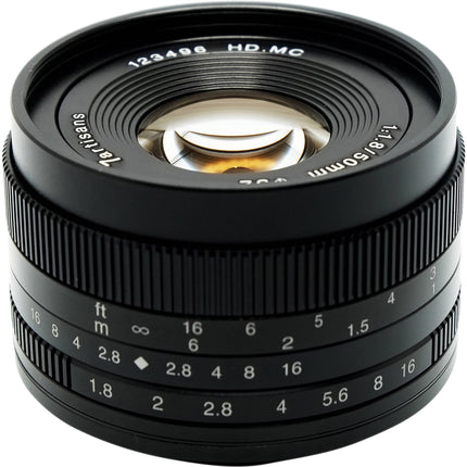 7Artisans 50mm f1.8 Objetivo Fujifilm X Montura X APS-C 75mm