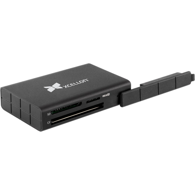 Xcellon Lector de Tarjetas USB Multitarjeta Compatible SD UHS-II con Cables USB-C y USB-A