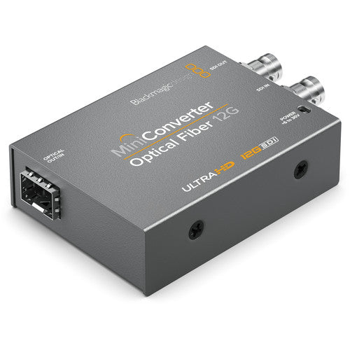 Blackmagic Design Mini Converter Óptico 12G-SDI Soporta 4K25 Audio 16 Canales