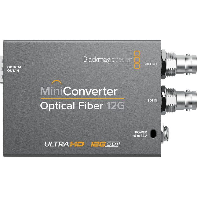 Blackmagic Design Mini Converter Óptico 12G-SDI Soporta 4K25 Audio 16 Canales