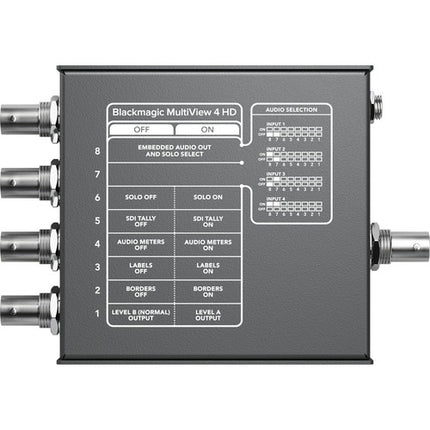 Blackmagic Design MultiView 4 HD Monitor multiviewer con 4 entradas SDI y salida HDMI