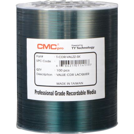 CMC Pro CD-R 700MB 80 Min 48x Disco Plateado Brillante 100 Pack