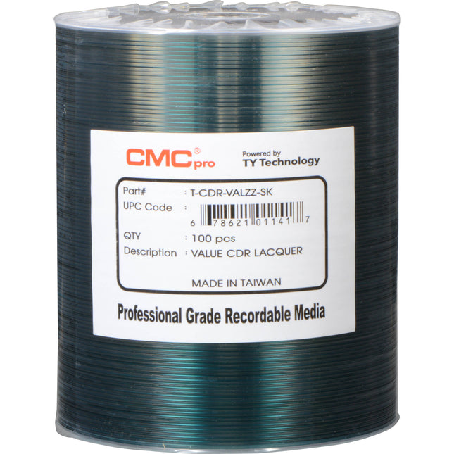 CMC Pro CD-R 700MB 80 Min 48x Disco Plateado Brillante 100 Pack