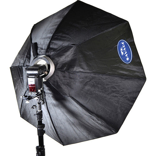 Savage Modmaster Beauty Dish Octogonal 48" para Speedlights con Difusor y Rejilla de Tela