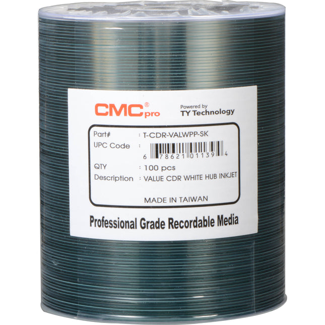 CMC Pro 48x Discos CD-R Inkjet Printable 700MB 80 Min 100-Pack