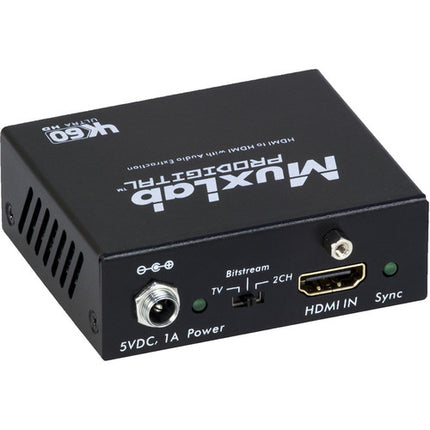 MuxLab Extensor HDMI 4K 60Hz con extracción de audio analógico 2CH 3.5mm