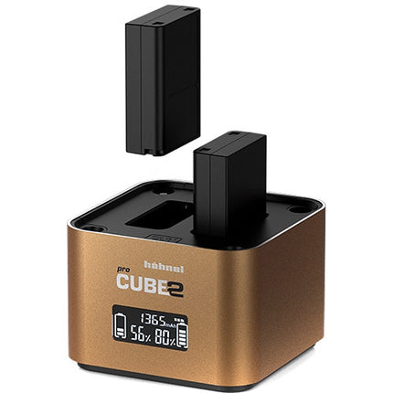hahnel Professional Charger PROCUBE2 Cargador para Baterías Olympus carga 2 Li-Ion y 4 AA con Puerto USB