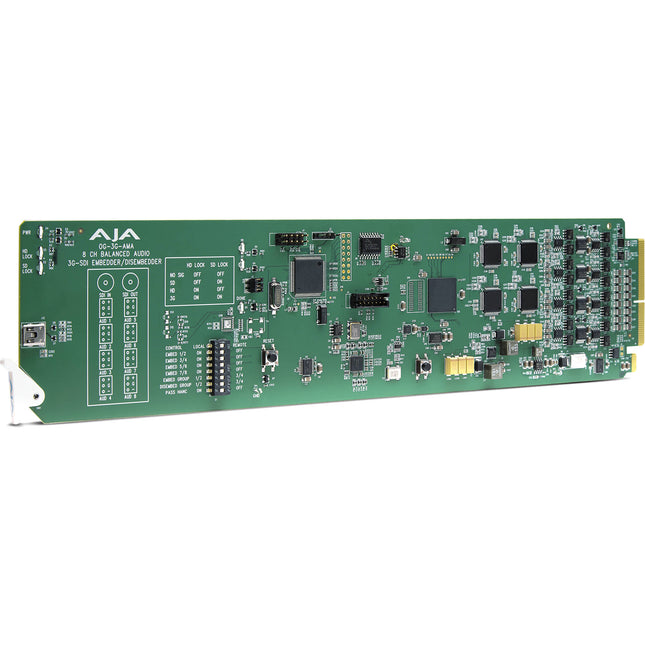 AJA openGear Embebedor Desembebedor Audio Analógico 8 Canales 3G-SDI con DashBoard