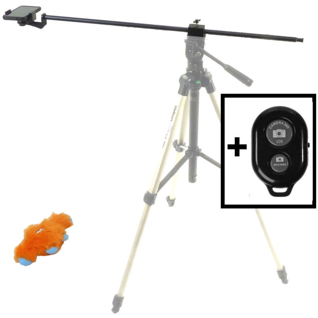 ALZO Montura Horizontal para Cámara con Montura Giratoria para Smartphone y Disparador Bluetooth 33 Pulgadas de Aluminio