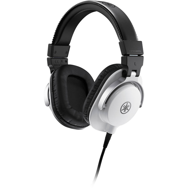 Yamaha HPH-MT5W Auriculares de Monitor de Estudio Blanco 40mm con Cable de 3 Metros y Adaptador 1/4"