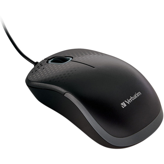 Verbatim Silent Mouse Óptico Alámbrico 5.9 Pies Clic Silencioso Ergonomía Negra