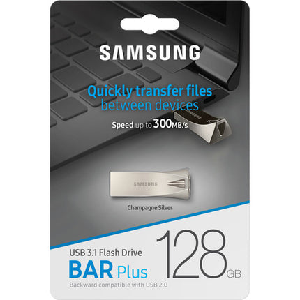 Samsung 128GB Memoria USB 3.1 Gen 1 400 MBs Resistente Plata
