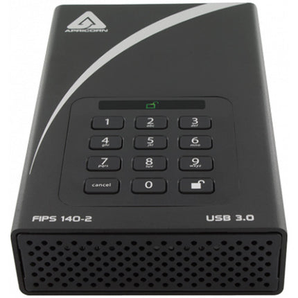 Apricorn 10TB Aegis Padlock DT Disco Duro Externo con USB 3.2 Gen 1 y FIPS 140-2 Nivel 2