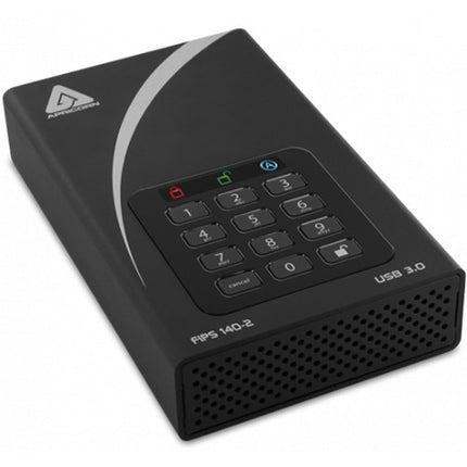 Apricorn 10TB Aegis Padlock DT Disco Duro Externo con USB 3.2 Gen 1 y FIPS 140-2 Nivel 2
