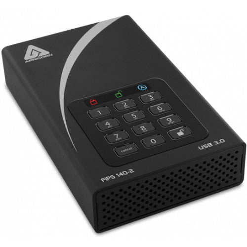 Apricorn 10TB Aegis Padlock DT Disco Duro Externo con USB 3.2 Gen 1 y FIPS 140-2 Nivel 2