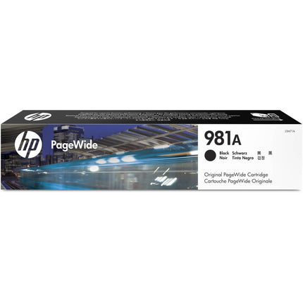 Cartucho de tinta negra HP 981A para impresoras PageWide Enterprise 556dn 586f