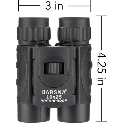 Binoculares Barska 10x25 Colorado Impermeables con Prismaticos BK7 y Estuche