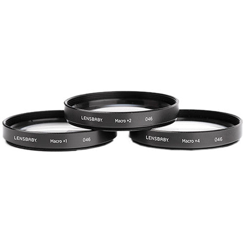 Lensbaby 46mm Kit de Filtros Macro con +1 +2 y +4 y Rosca 46mm