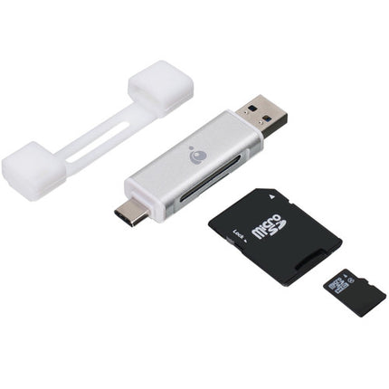 IOGEAR USB Type-C Duo Lector y Escritor de Tarjetas USB 3.1 y UHS-I 104 MB/s