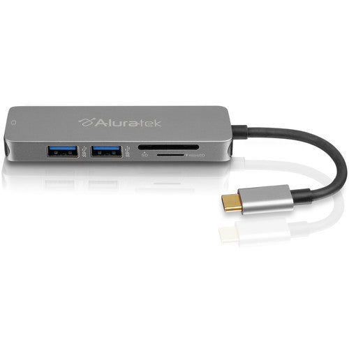Aluratek USB Type-C Hub Multimedia con 2 USB 3.1 4K HDMI SD MicroSD