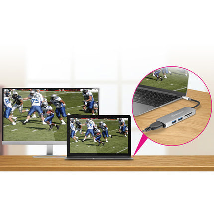 Aluratek USB Type-C Hub Multimedia con 2 USB 3.1 4K HDMI SD MicroSD