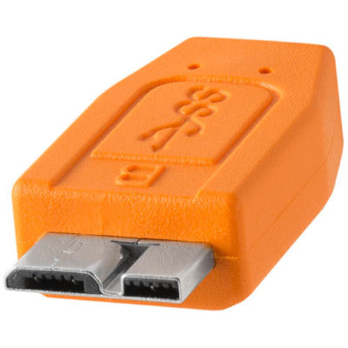 Tether Tools TetherPro Cable USB Tipo C a Micro USB 3.0 Tipo B 15 pies Naranja 5 Gb/s