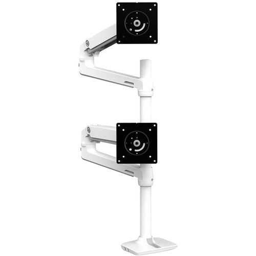 Ergotron LX Brazo Doble para Montaje de Pantallas 40" Blanco 13" Elevación 20 lb Cada Brazo