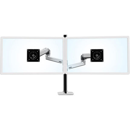 Ergotron LX Brazo Doble para Montaje de Pantallas 40" Blanco 13" Elevación 20 lb Cada Brazo