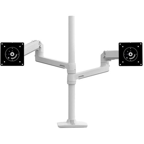 Ergotron LX Brazo Doble para Montaje de Pantallas 40" Blanco 13" Elevación 20 lb Cada Brazo