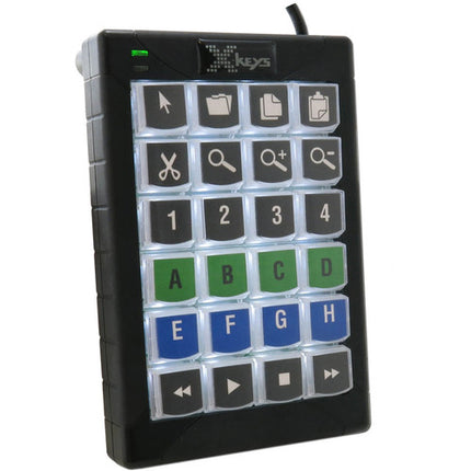 X-keys XK-24 Teclado Control 24 Teclas Retroiluminación USB IP40