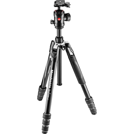 Manfrotto Befree GT Trípode de aluminio para viaje carga 12 kg altura 164 cm con cabezal 496 negro