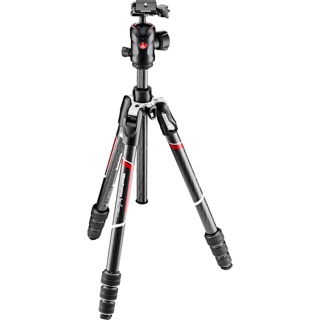 Manfrotto Befree GT trípode de fibra de carbono 64 cm capacidad 12 kg con cabeza 496 y bolsa acolchada
