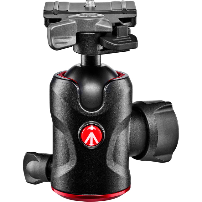 Manfrotto 496 Cabezal Esférico Centro Capacidad 10 kg Altura 11.4 cm con Placa de Liberación Rápida 200PL-PRO